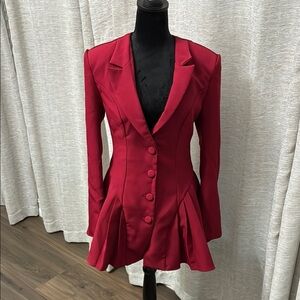 Elegant Red Women's Blazer